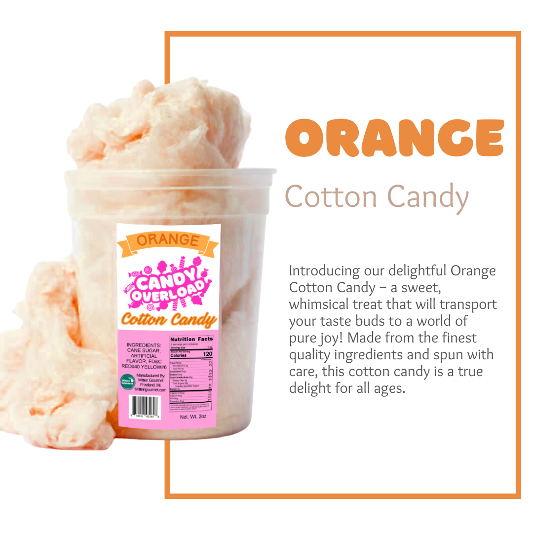 Orange, Candy, Cotton Candy, Orange Cotton Candy