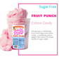 "Fruit Punch, Candy, Cotton Candy, Fruit Punch Cotton Candy, Sugar Free, Sugar Free Cotton Candy "