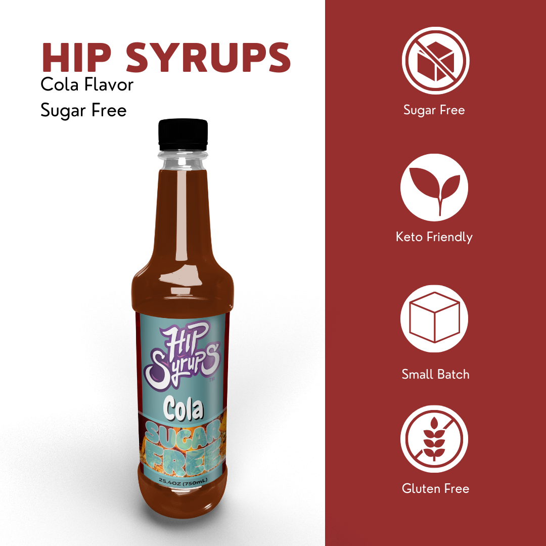 Sugar Free Simple Syrups designed for Cola, Water Flavor, Bubble Tea, Boba Tea, Cocktails, Sugar Free