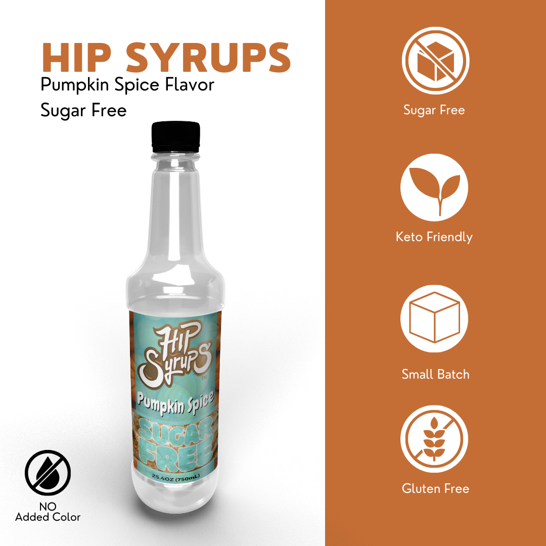 Sugar Free Simple Syrups designed for Pumpkin Spice, Coffee, Hot Cocoa, Sugar Free
