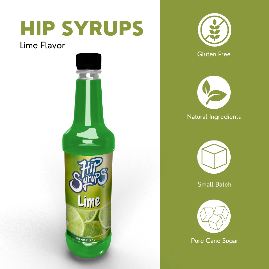 Simple Syrups designed for Lime, Snow Cone, Bubble Tea, Boba Tea, Cocktails