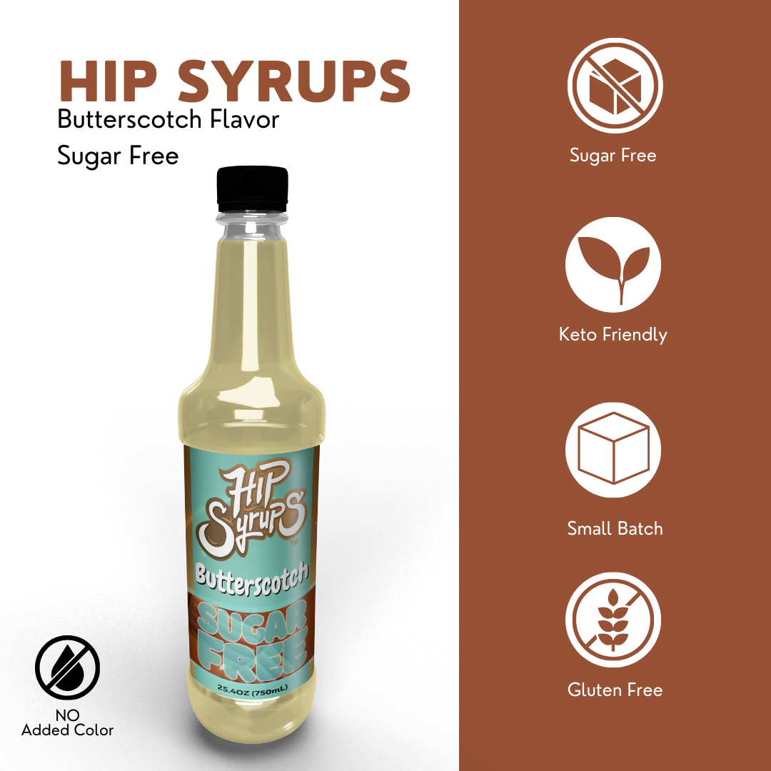 Sugar Free Simple Syrups designed for Butterscotch, Coffee, Hot Cocoa, Sugar Free