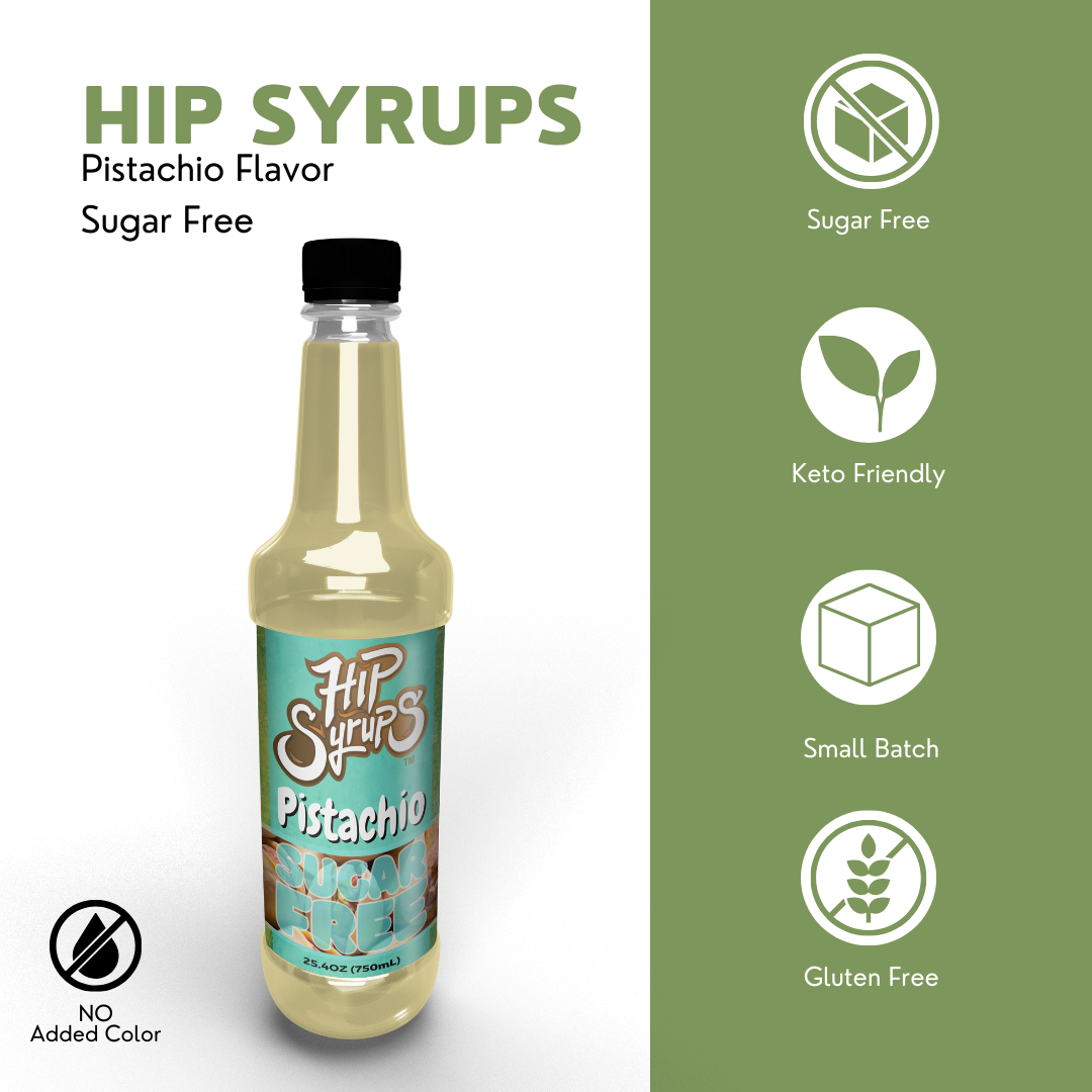 Sugar Free Simple Syrups designed for Pistachio, Coffee, Hot Cocoa, Sugar Free