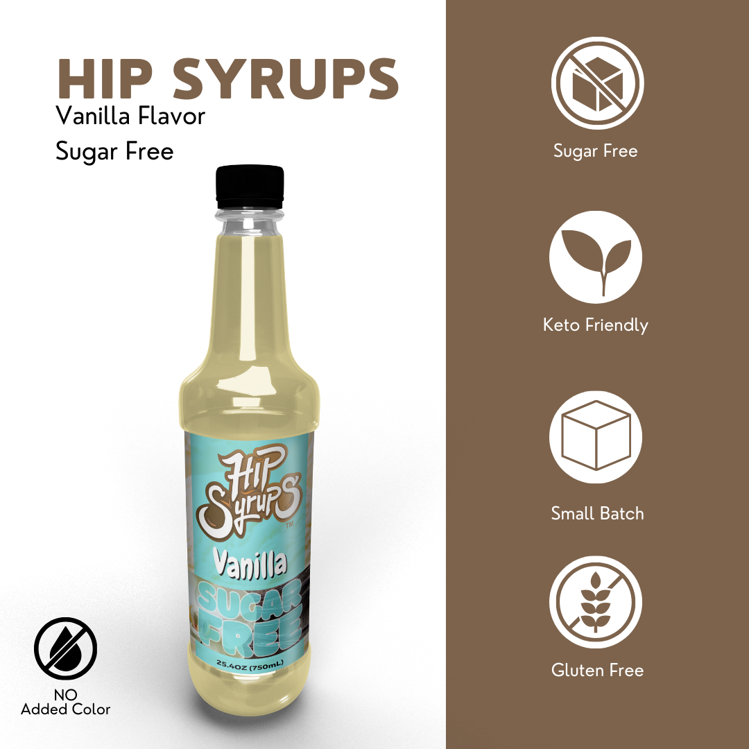 Sugar Free Simple Syrups designed for Vanilla, Coffee, Tea, Sugar Free