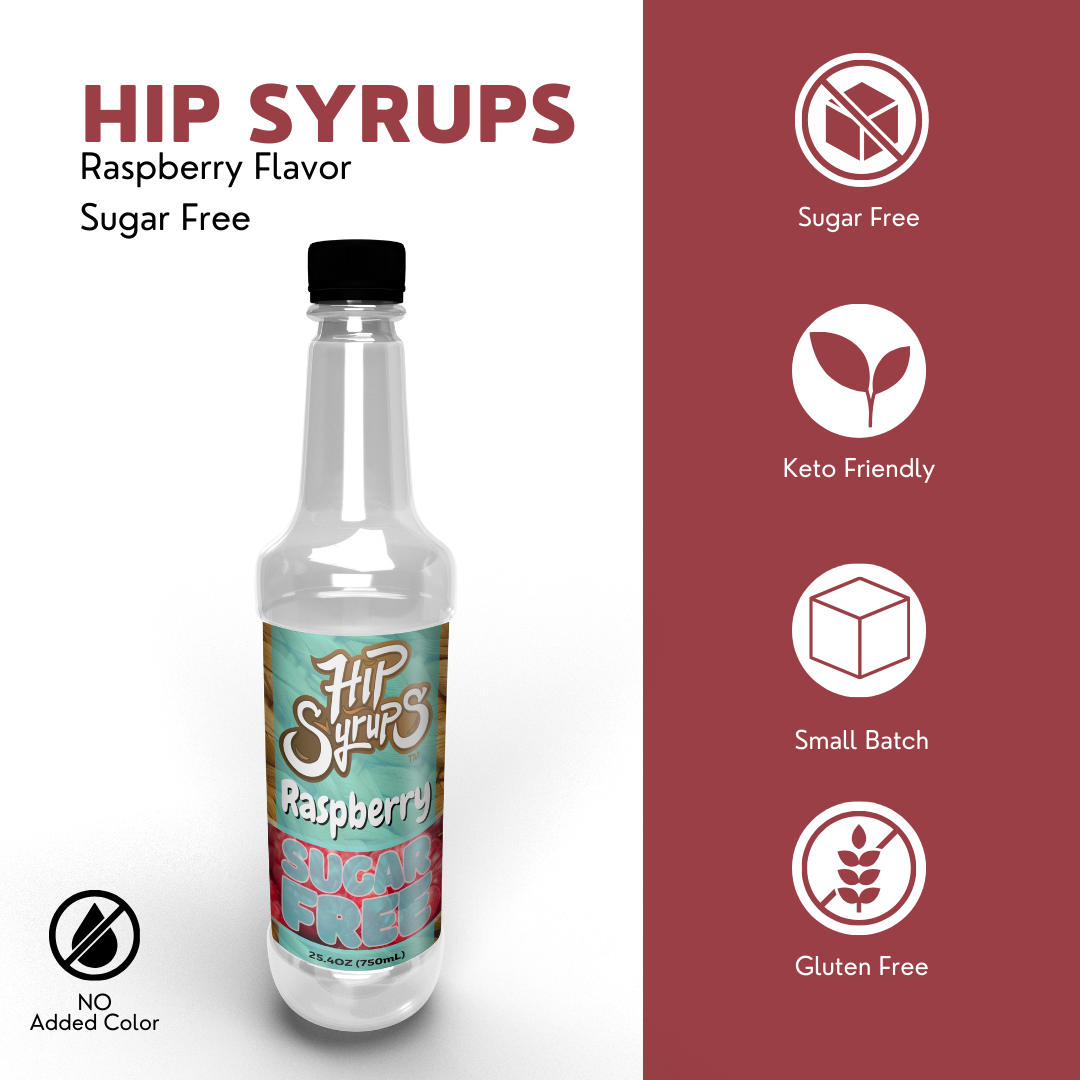 Sugar Free Simple Syrups designed for Raspberry, Coffee, Hot Cocoa, Water Flavor, Bubble Tea, Boba Tea, Cocktails, Tea, Sugar Free