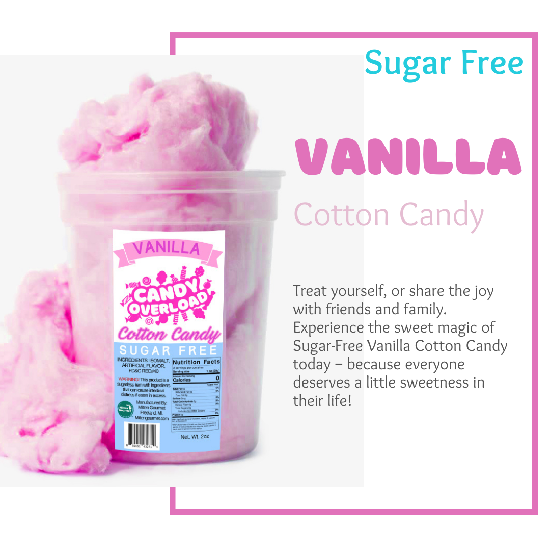 Vanilla, Candy, Cotton Candy, Vanilla Cotton Candy, Sugar Free, Sugar Free Cotton Candy