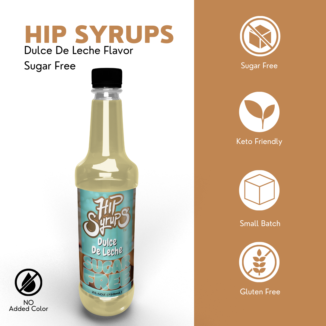 Sugar Free Simple Syrups designed for Dulce De Leche, Coffee, Hot Cocoa, Sugar Free