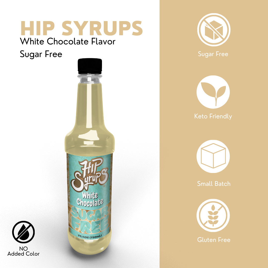 Sugar Free Simple Syrups designed for White Chocolate, Coffee, Sugar Free