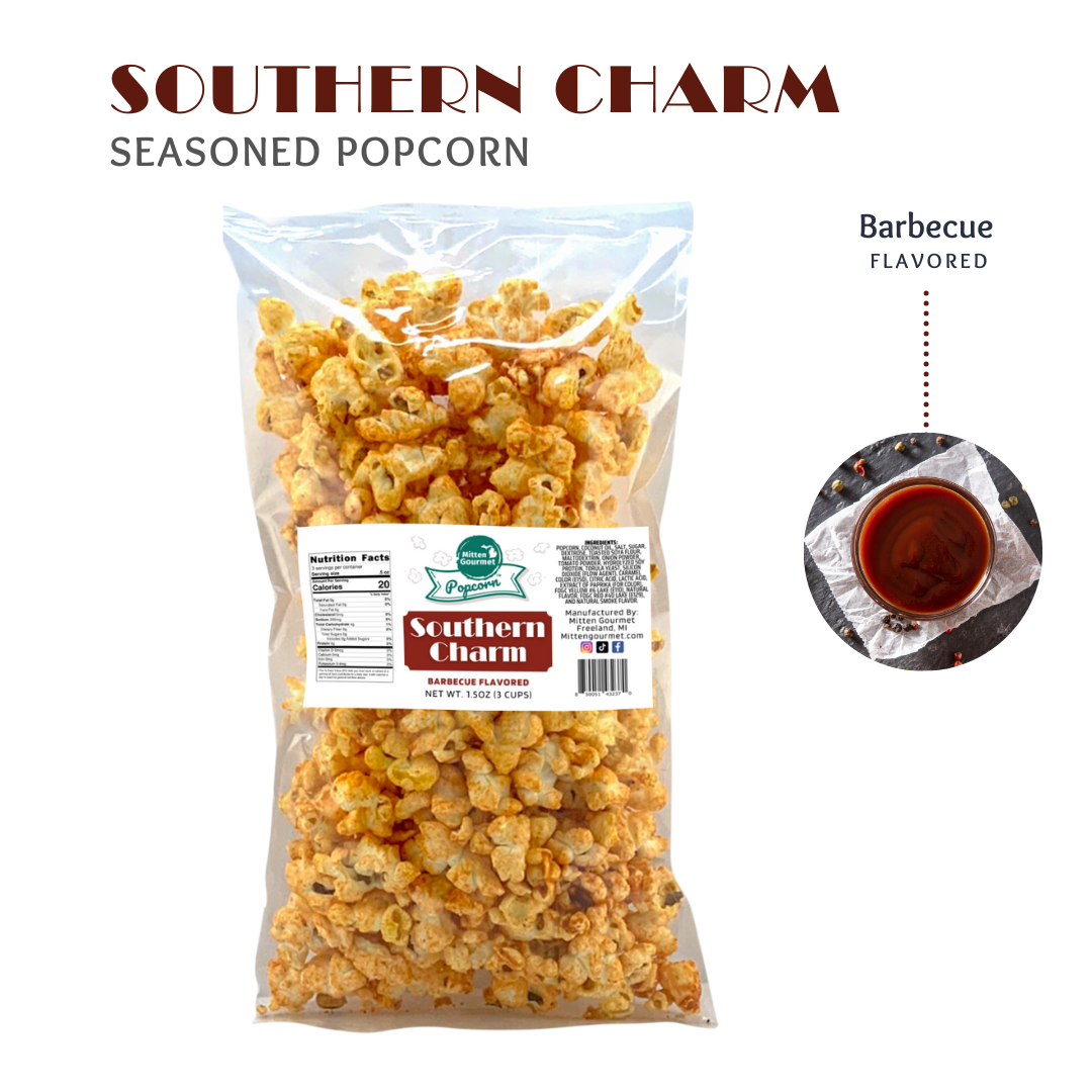 Small Batch Gourmet Barbecue, Snack, Barbecue Popcorn, Seasoned Popcorn, Barbecue Flavored, Popcorn