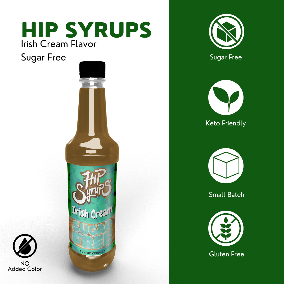 Sugar Free Simple Syrups designed for Irish Cream, Coffee, Hot Cocoa, Cocktails, Sugar Free