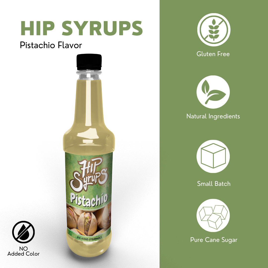Simple Syrups designed for Pistachio, Coffee, Hot Cocoa