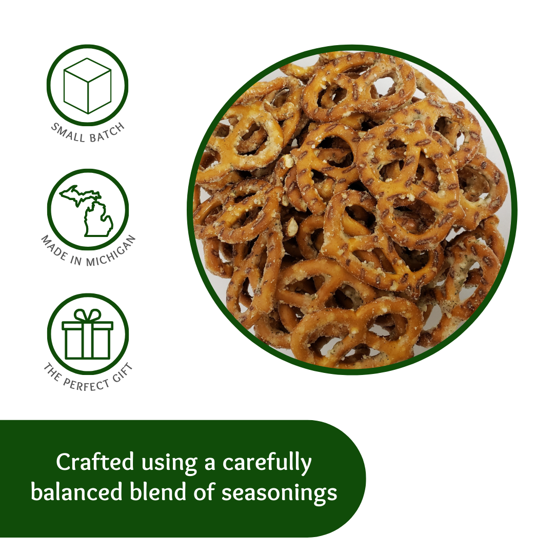 Jalapeno Dill, Jalapeno, Dill, Snack, Seasoned Pretzels, Flavored, Pretzel, Jalapeno Dill Pretzels