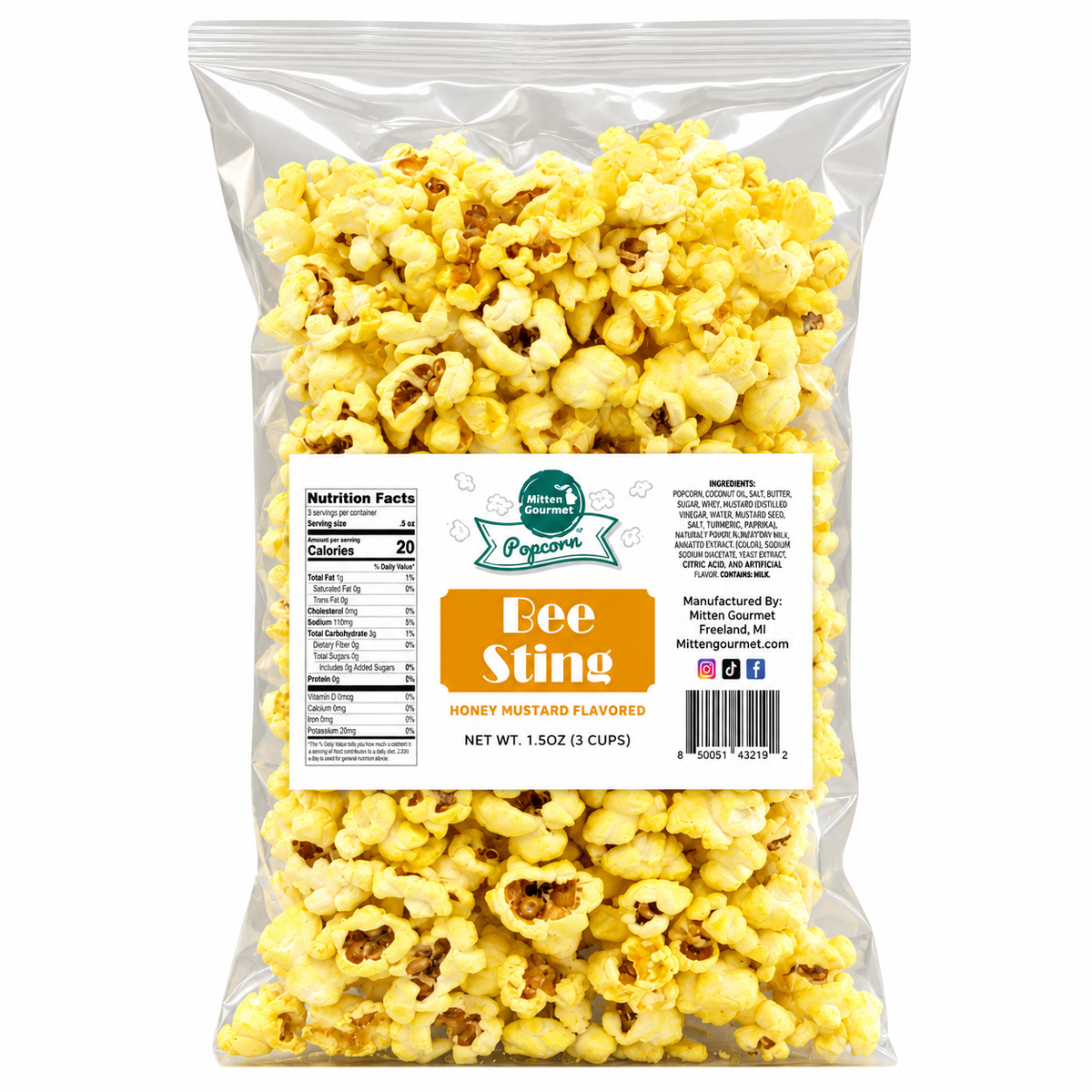 Bee Sting - Small Batch Gourmet Popcorn