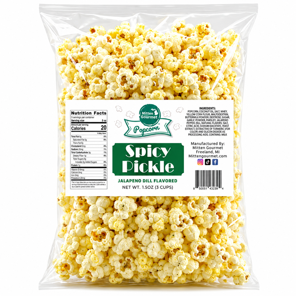 Spicy Pickle - Small Batch Gourmet Popcorn