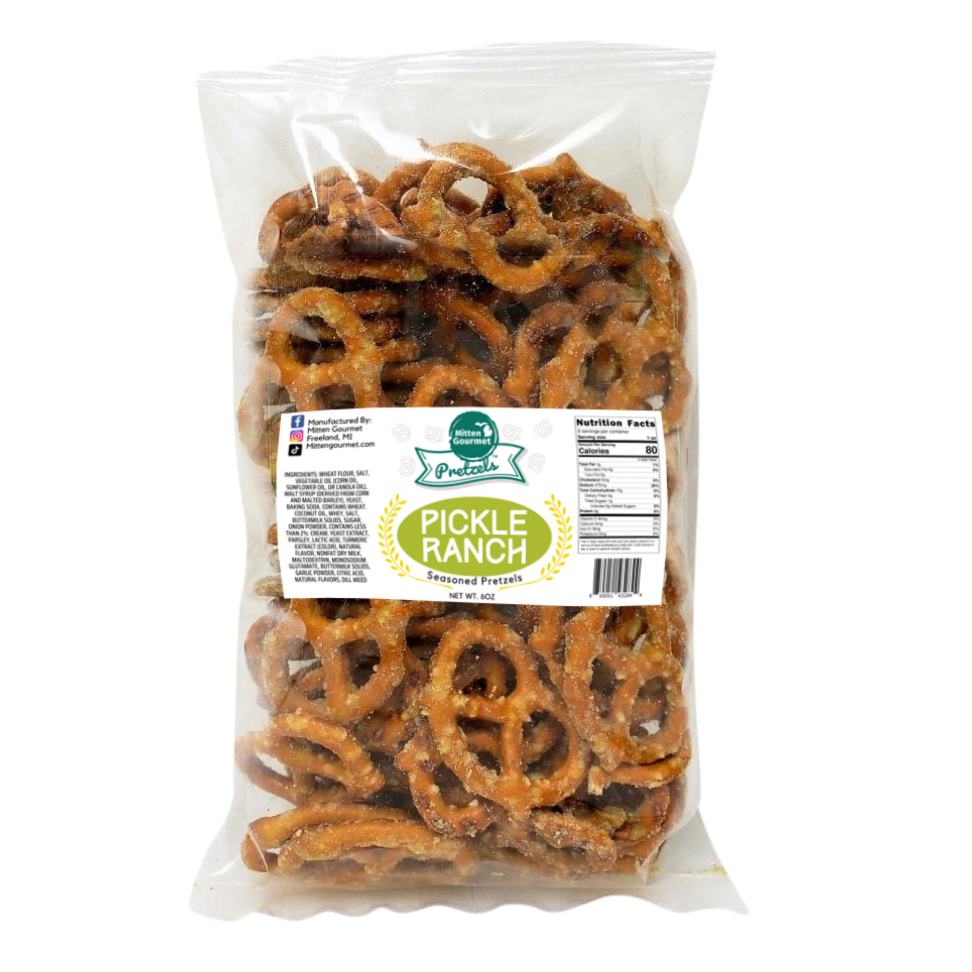 Pickle Ranch, Snack, Seasoned Pretzels, Flavored, Pretzel, Pickle Ranch Pretzels