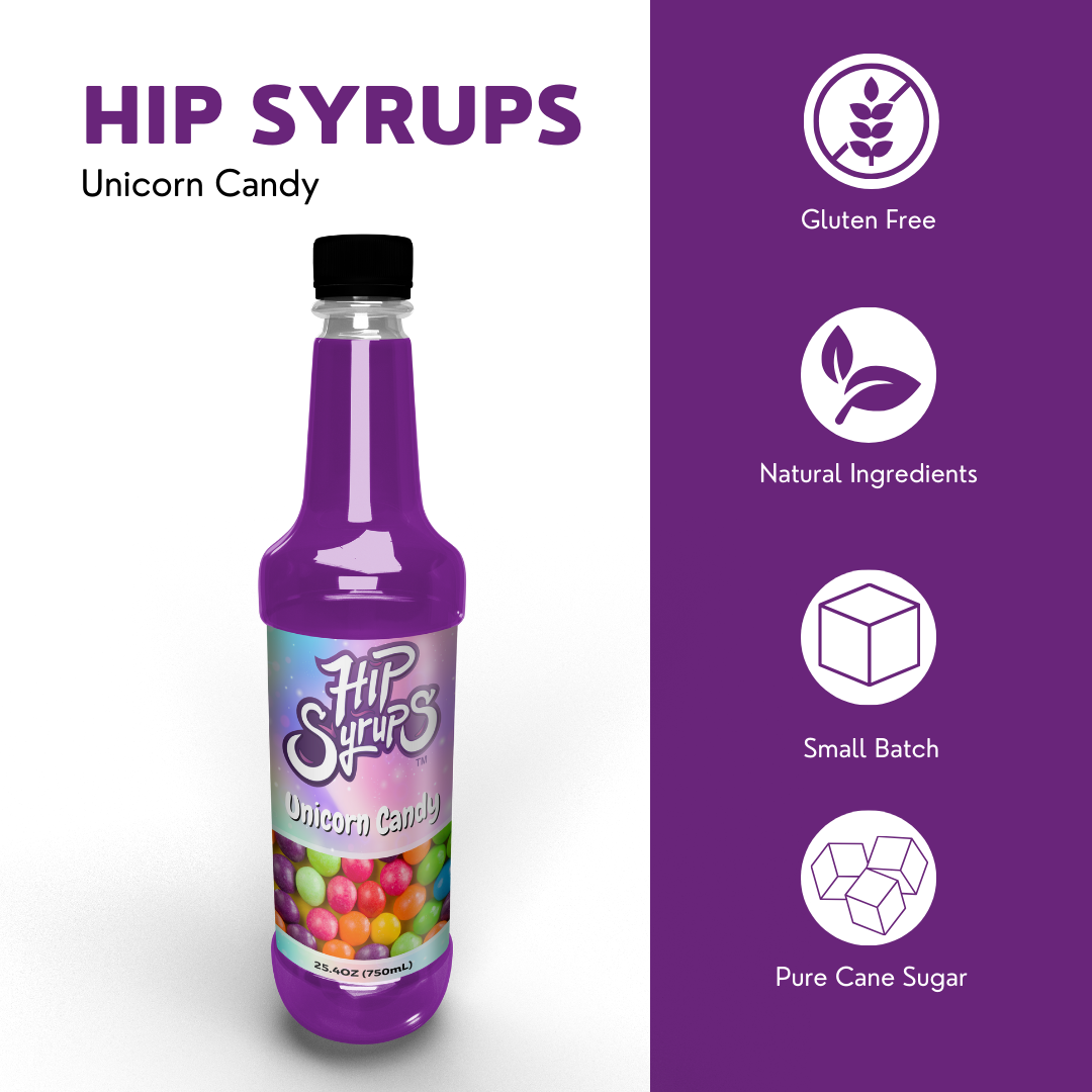 Simple Syrups designed for Unicorn Candy, Snow Cone, Bubble Tea, Boba Tea, Cocktails