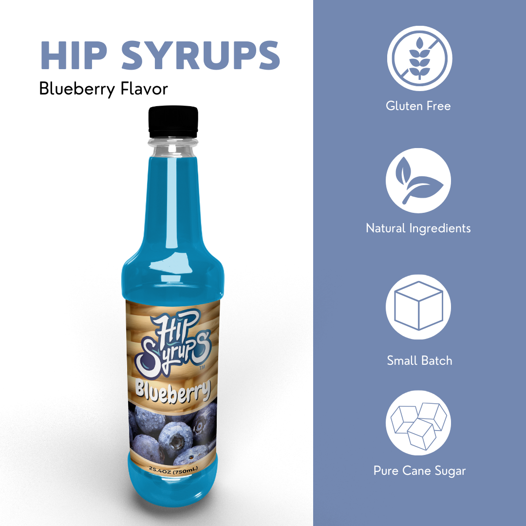 Simple Syrups designed for Blueberry, Snow Cone, Bubble Tea, Boba Tea, Cocktails
