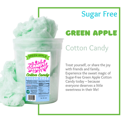 Green Apple, Candy, Cotton Candy, Green Apple Cotton Candy, Sugar Free, Sugar Free Cotton Candy