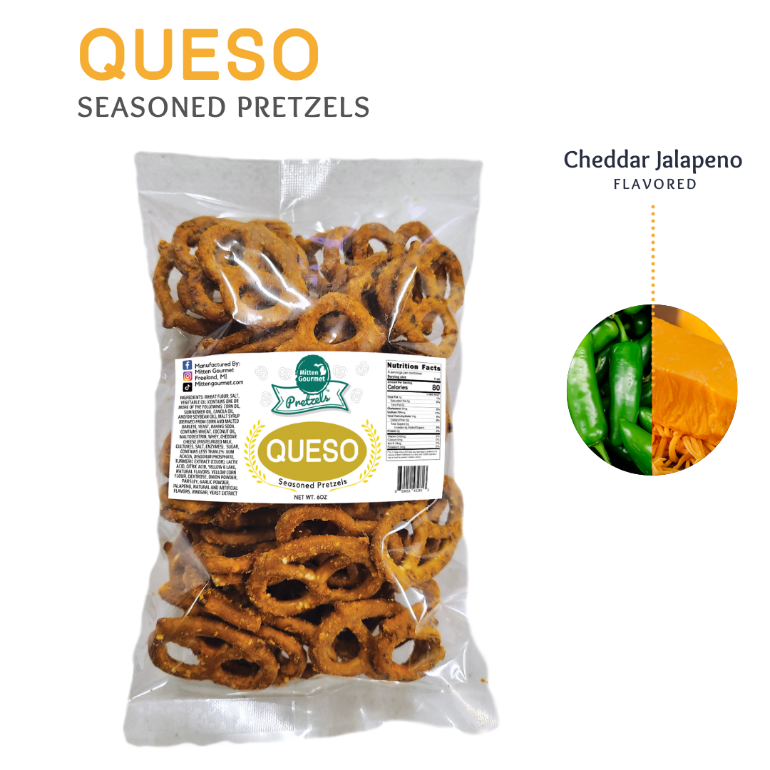 "Cheddar Jalapeno, Snack, Seasoned Pretzels, Flavored, Pretzel, Cheddar Jalapeno Pretzels "