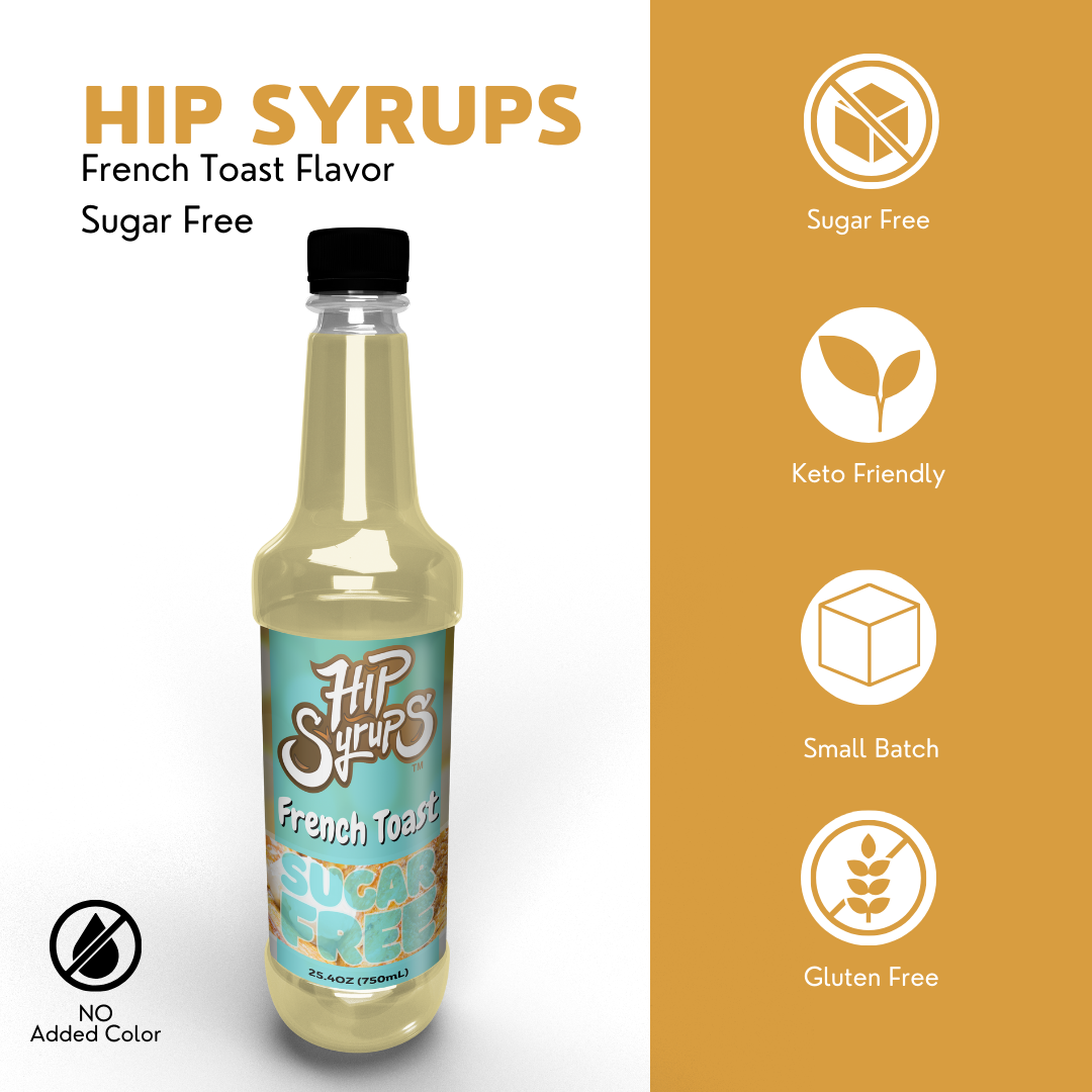 Sugar Free Simple Syrups designed for French Toast, Coffee, Hot Cocoa, Sugar Free