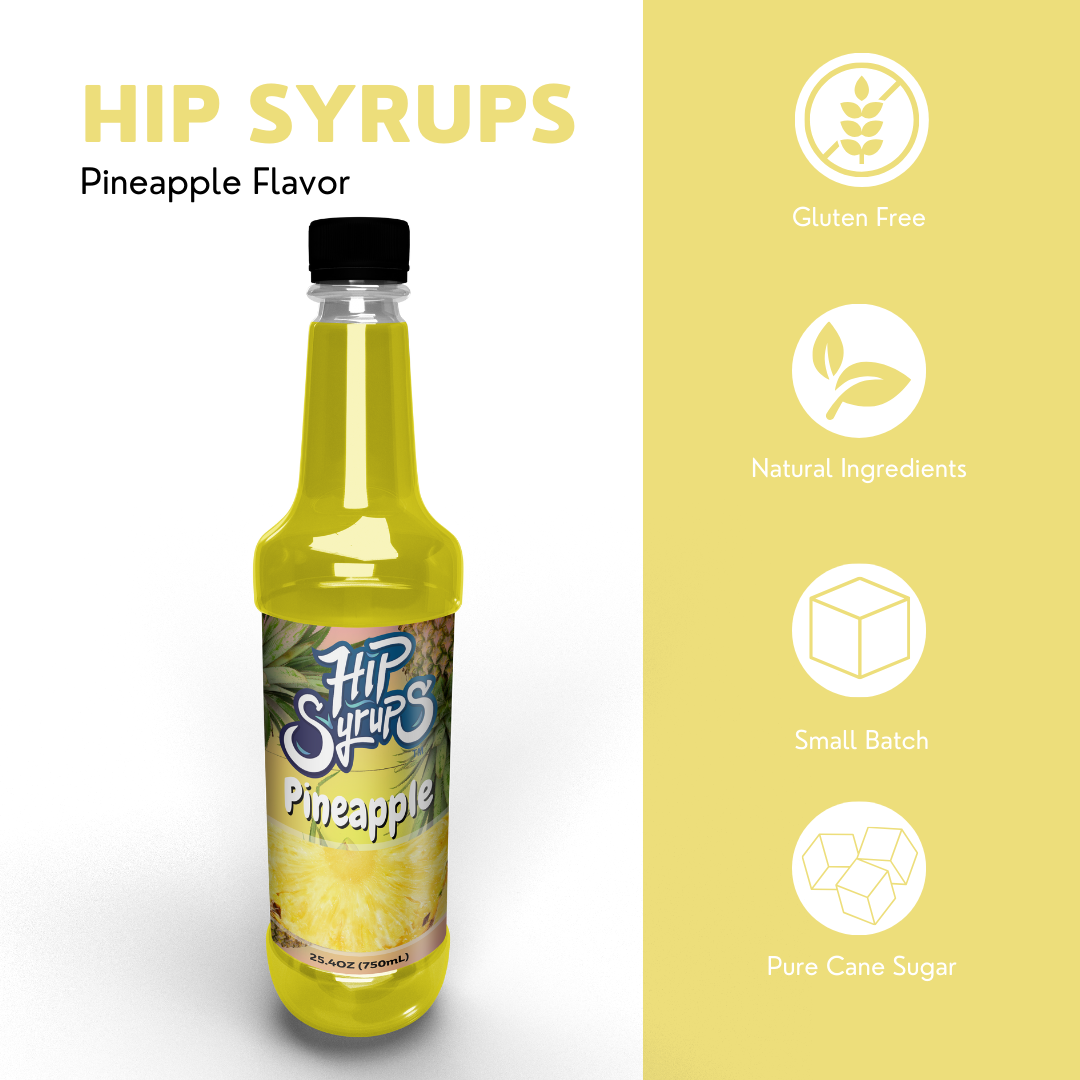 Simple Syrups designed for Pineapple, Snow Cone, Bubble Tea, Boba Tea, Cocktails