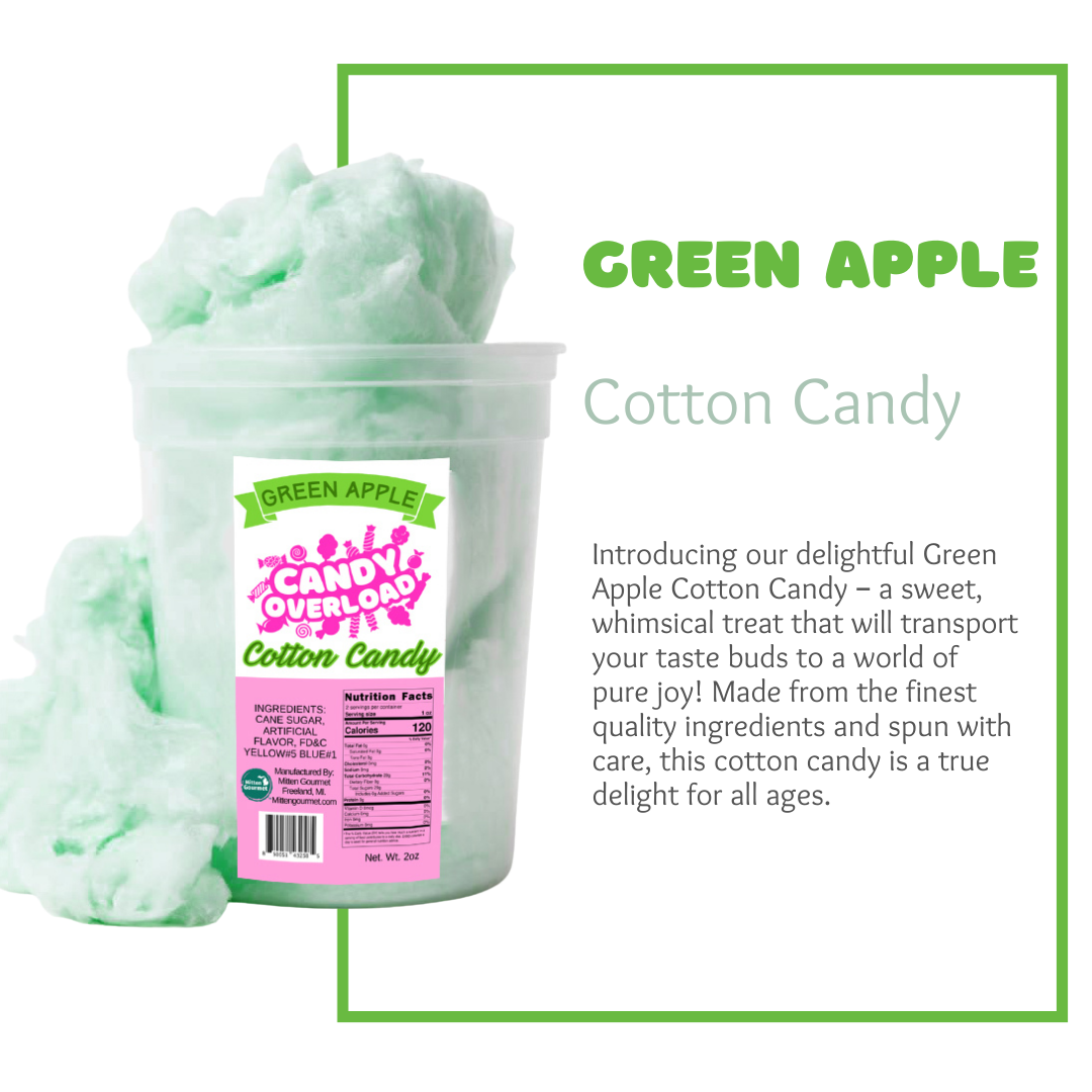 Green Apple, Candy, Cotton Candy, Green Apple Cotton Candy