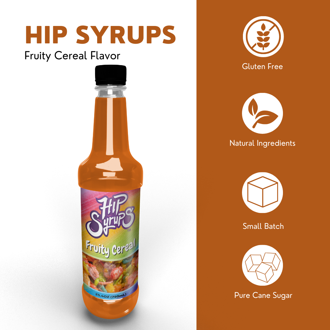 Simple Syrups designed for Fruity Cereal, Coffee, Hot Cocoa