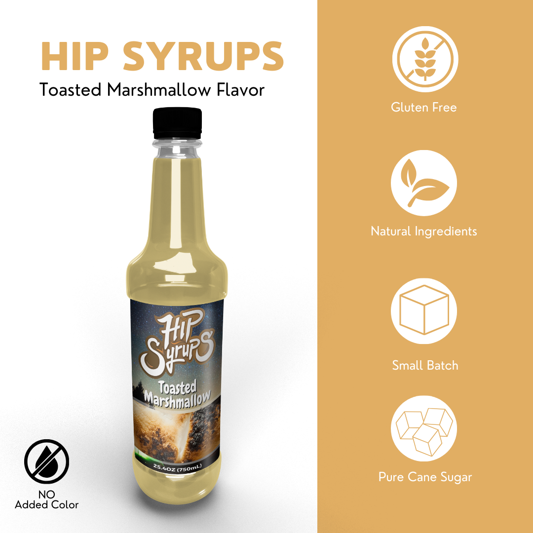 Simple Syrups designed for Toasted Marshmallow, Coffee, Hot Cocoa