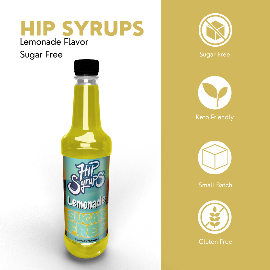 Sugar Free Simple Syrups designed for Lemonade, Water Flavor, Bubble Tea, Boba Tea, Cocktails, Sugar Free