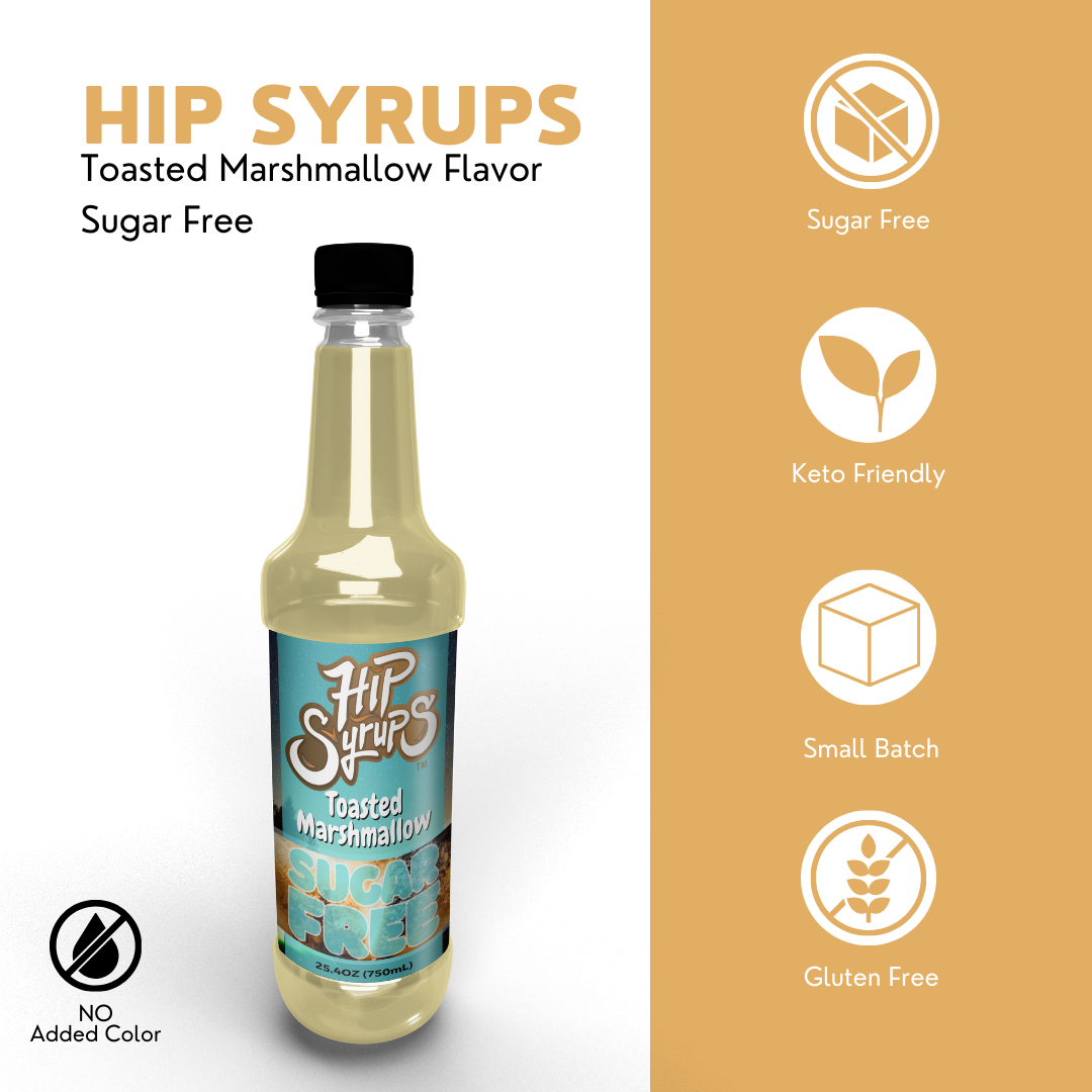 Sugar Free Simple Syrups designed for Toasted Marshmallow, Coffee, Hot Cocoa, Sugar Free