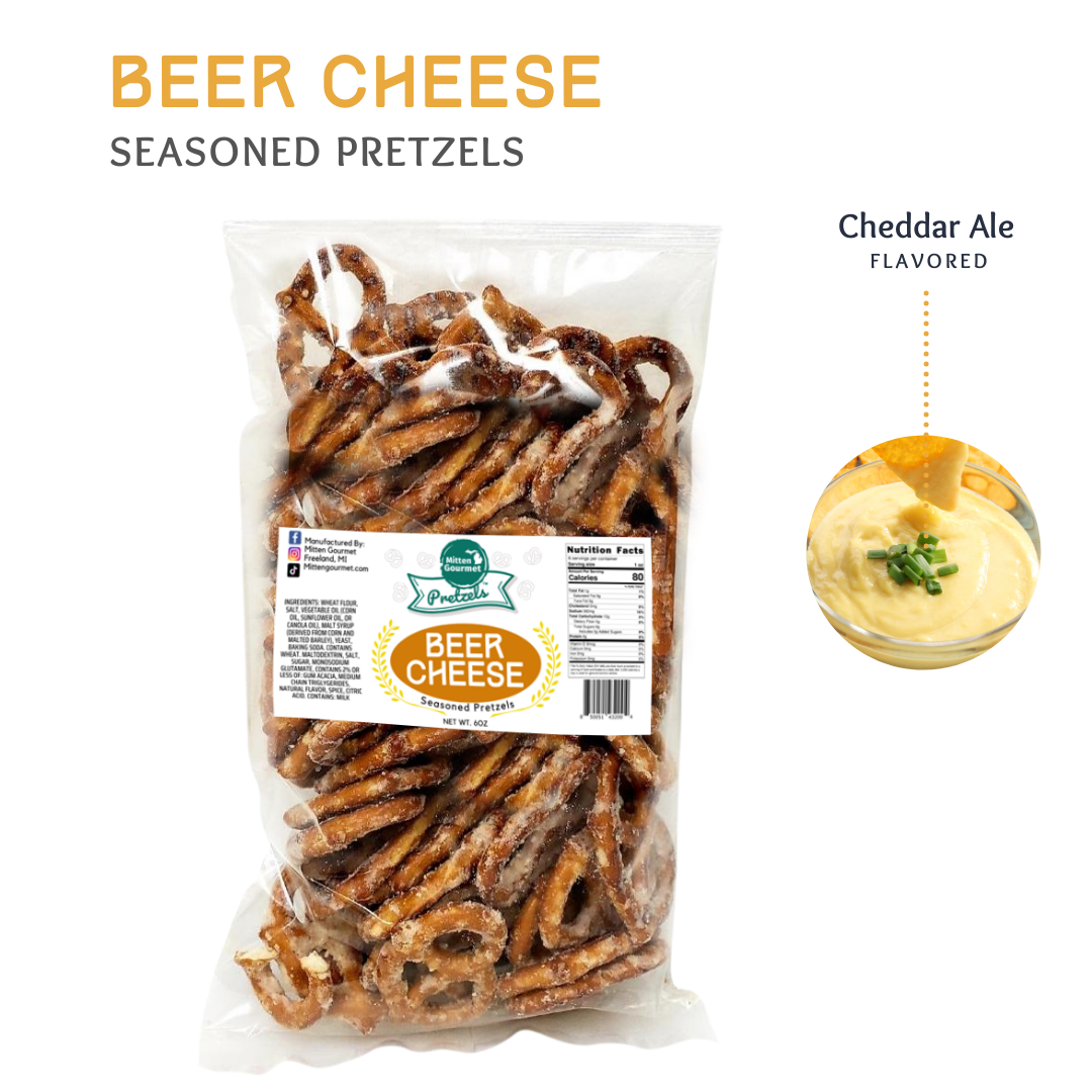 Beer Cheese, Cheddar Ale, Snack, Seasoned Pretzels, Flavored, Pretzel, Beer Cheese Pretzels, Cheddar Ale Pretzels