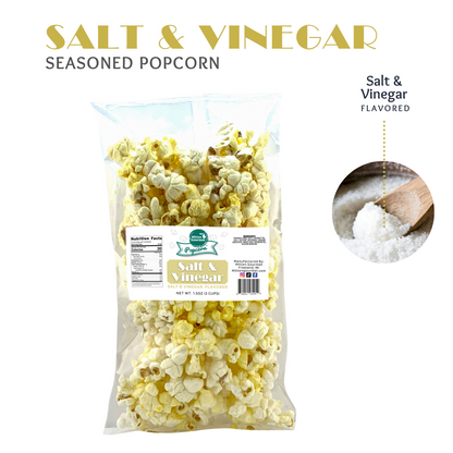 Small Batch Gourmet Salt & Vinegar, Snack, Salt & Vinegar Popcorn, Seasoned Popcorn, Salt & Vinegar Flavored, Popcorn