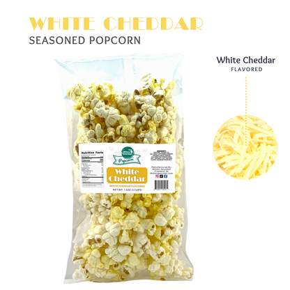 Small Batch Gourmet White Cheddar, Snack, White Cheddar Popcorn, Seasoned Popcorn, White Cheddar Flavored, Popcorn