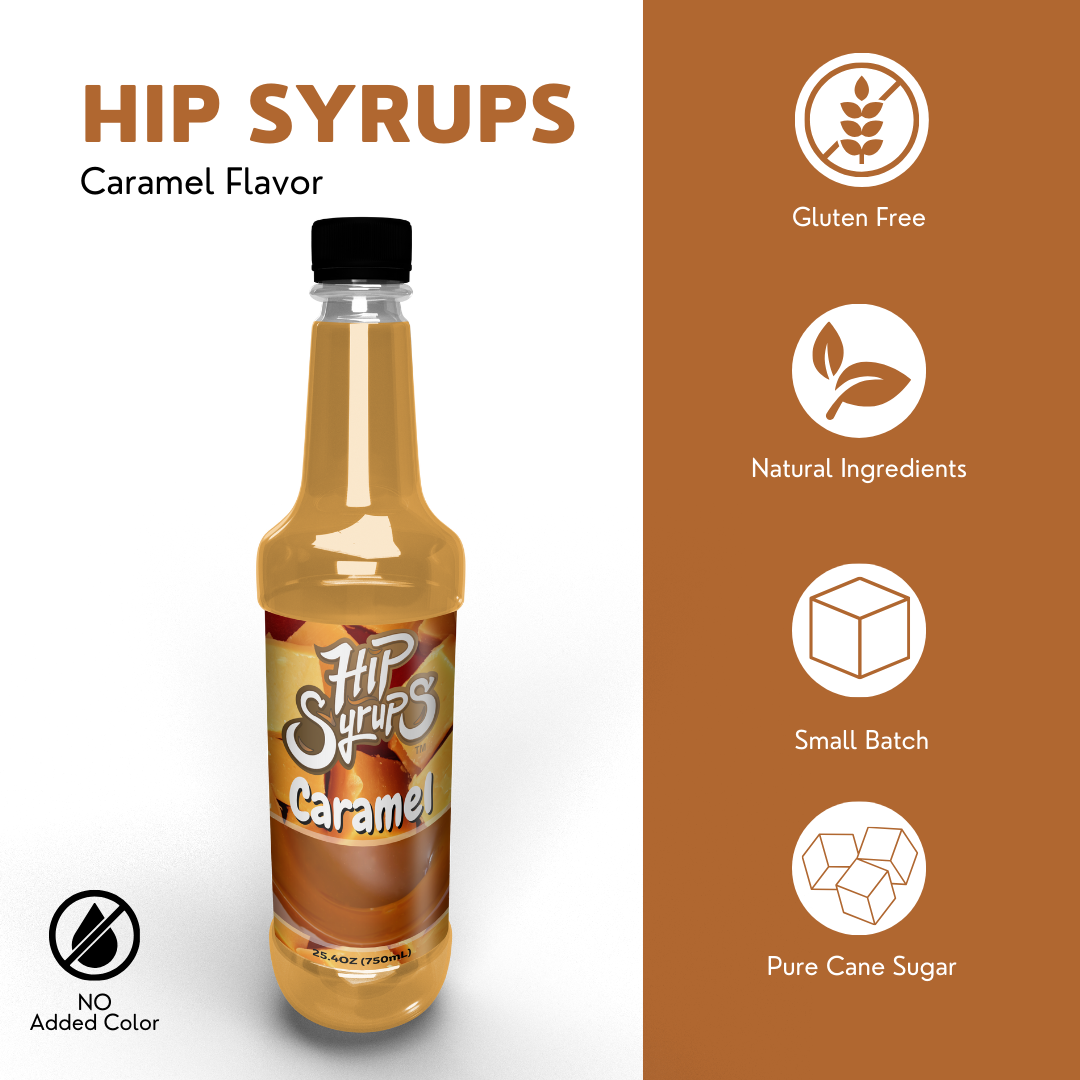 Simple Syrups designed for Caramel, Coffee, Hot Cocoa