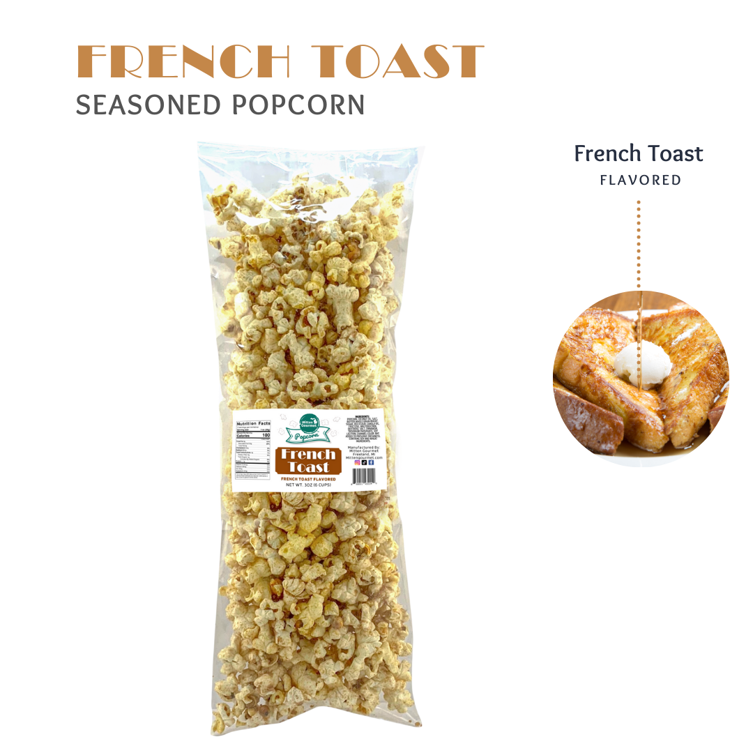 Small Batch Gourmet French Toast, Snack, French Toast Popcorn, Seasoned Popcorn, French Toast, Flavored, Popcorn, Sweet Popcorn