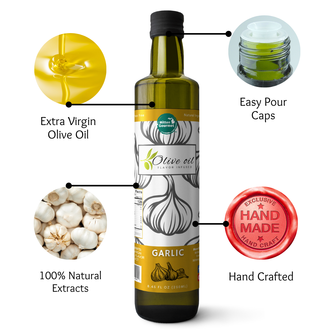 Small Batch Extra Virgin Olive Oil - Garlic Infused