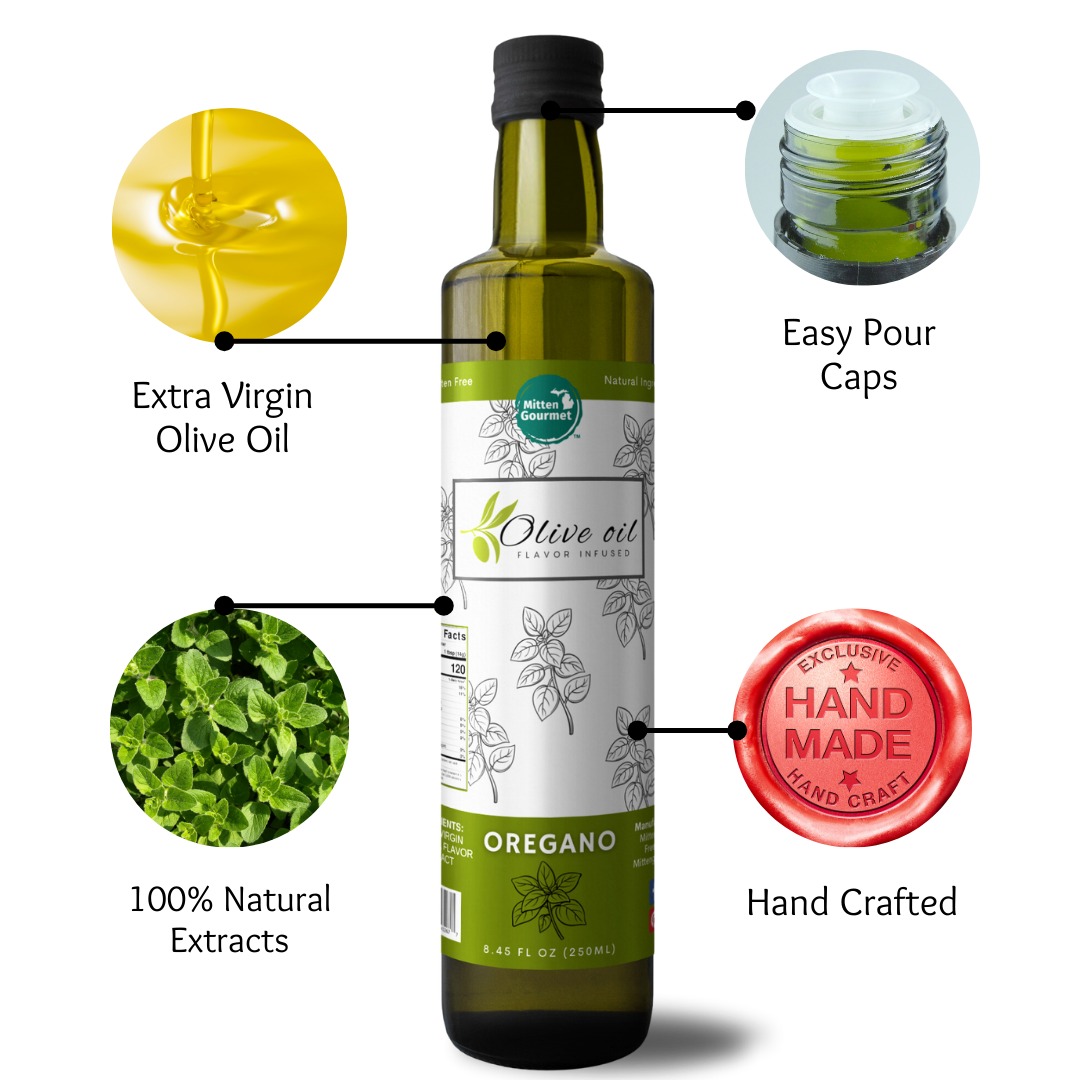 Small Batch Extra Virgin Olive Oil - Oregano Infused