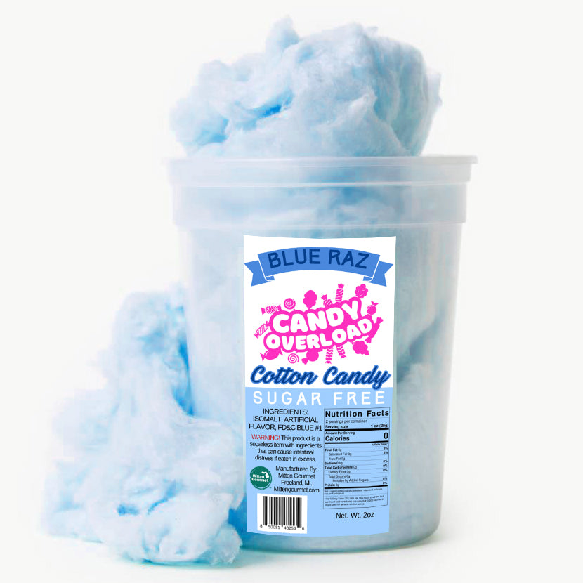 Blue Raz Sugar Free Cotton Candy - Case of 10 ($5.39ea)