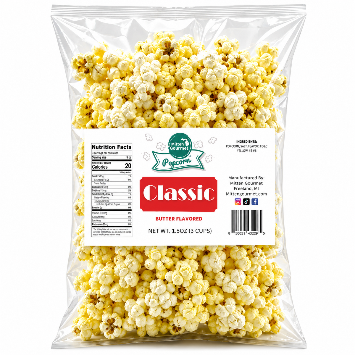 Classic - Small Batch Gourmet Popcorn