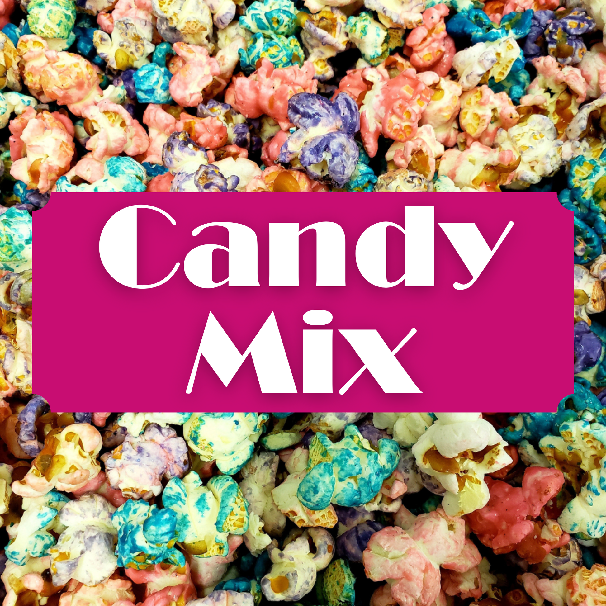 Small Batch Gourmet Candy Blue Raz, Cherry, Grape, Blue Raz Cherry Grape Candy Popcorn, Candy Popcorn