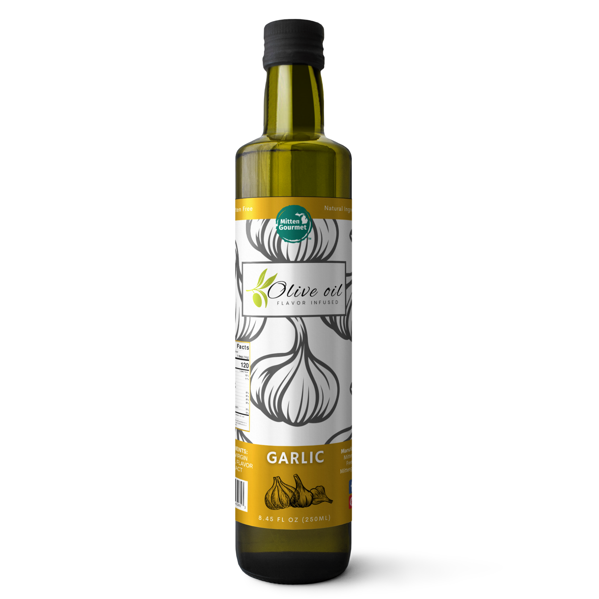 Extra Virgin Olive Oil - Garlic, Cooking, Flavor Infused, Garlic Olive Oil