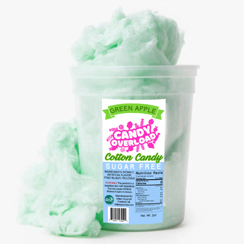 Green Apple Sugar Free Cotton Candy - Case of 10 ($5.39ea)
