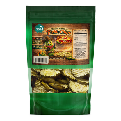 Jalapeno Dill Pickle Chips, Freeze Dried, Fat Free, Zero Calories, 0.75 oz