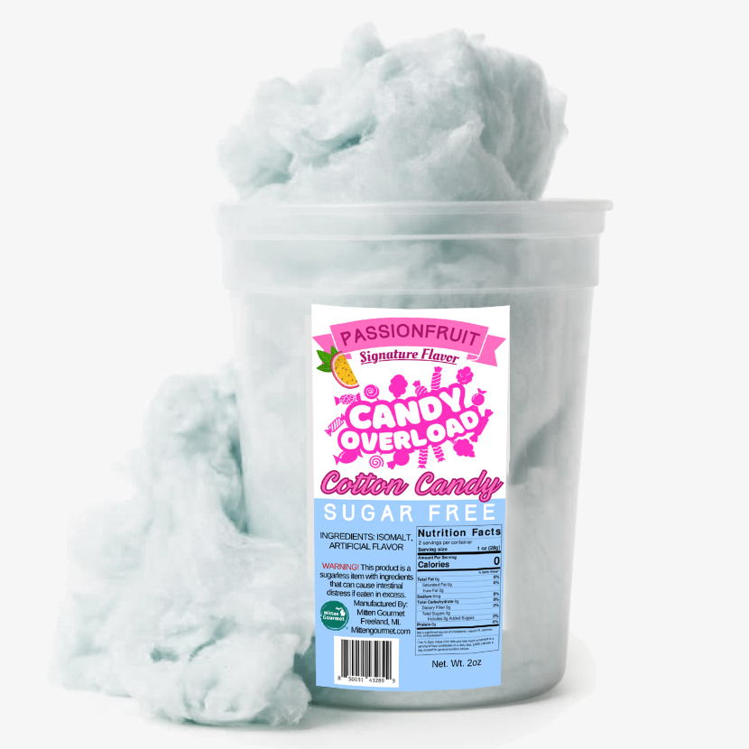 Passionfruit Sugar Free Cotton Candy - Case of 10 ($5.39ea)