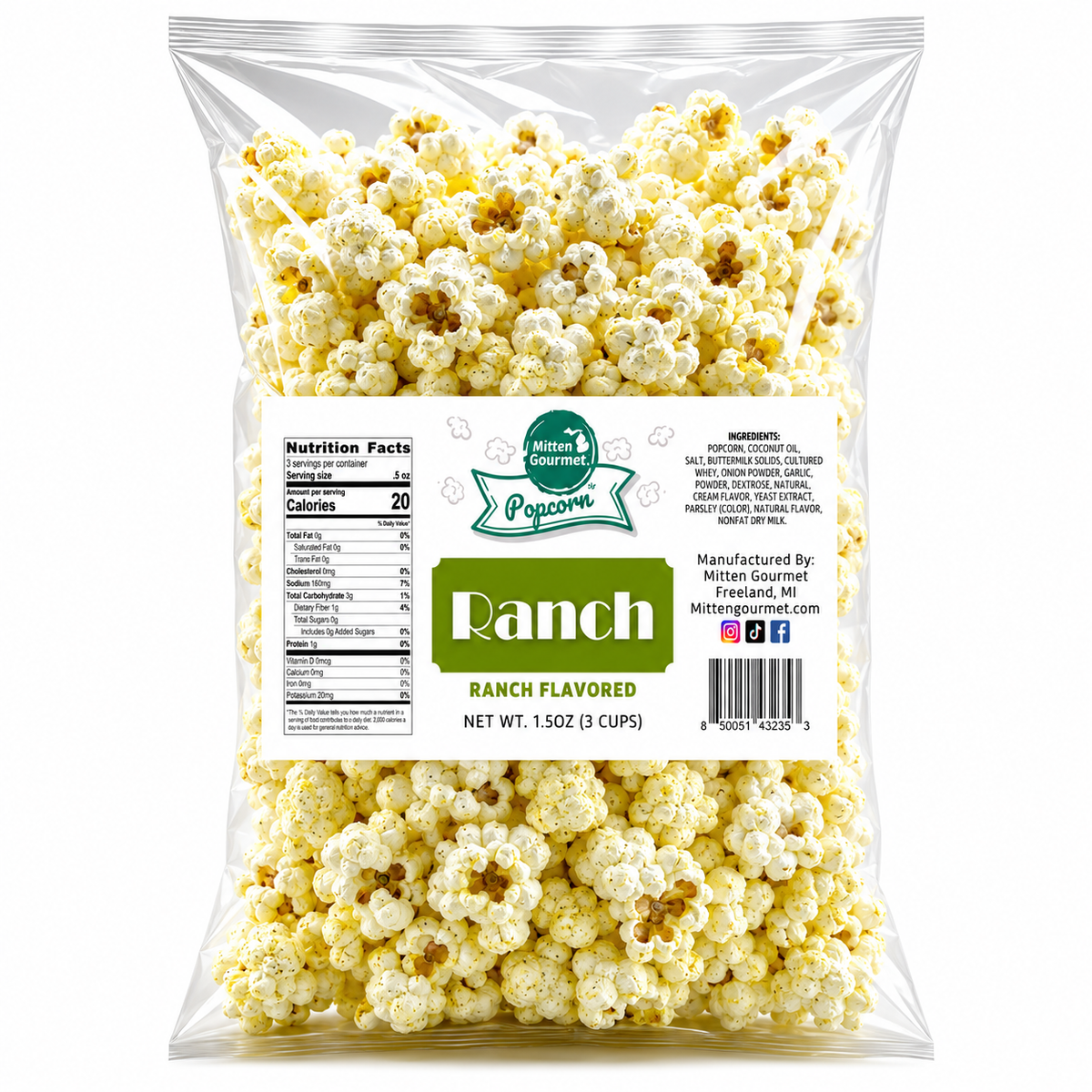 Ranch - Small Batch Gourmet Popcorn