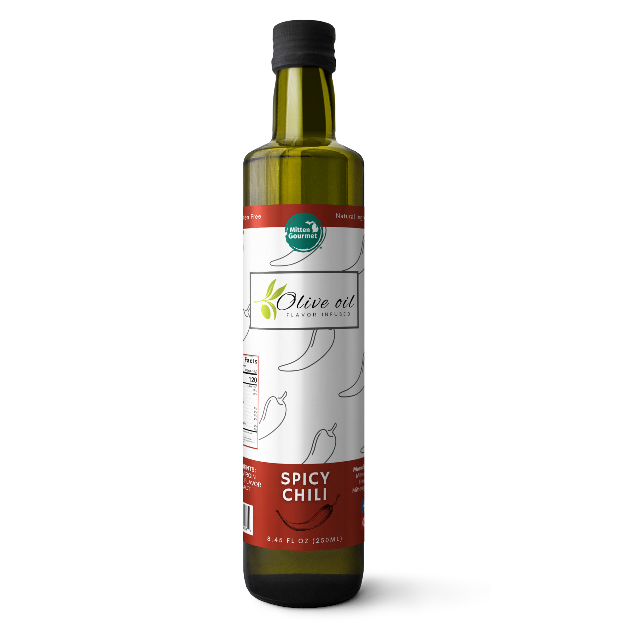Extra Virgin Olive Oil - Spicy Chili, Cooking, Flavor Infused, Spicy Chili Olive Oil