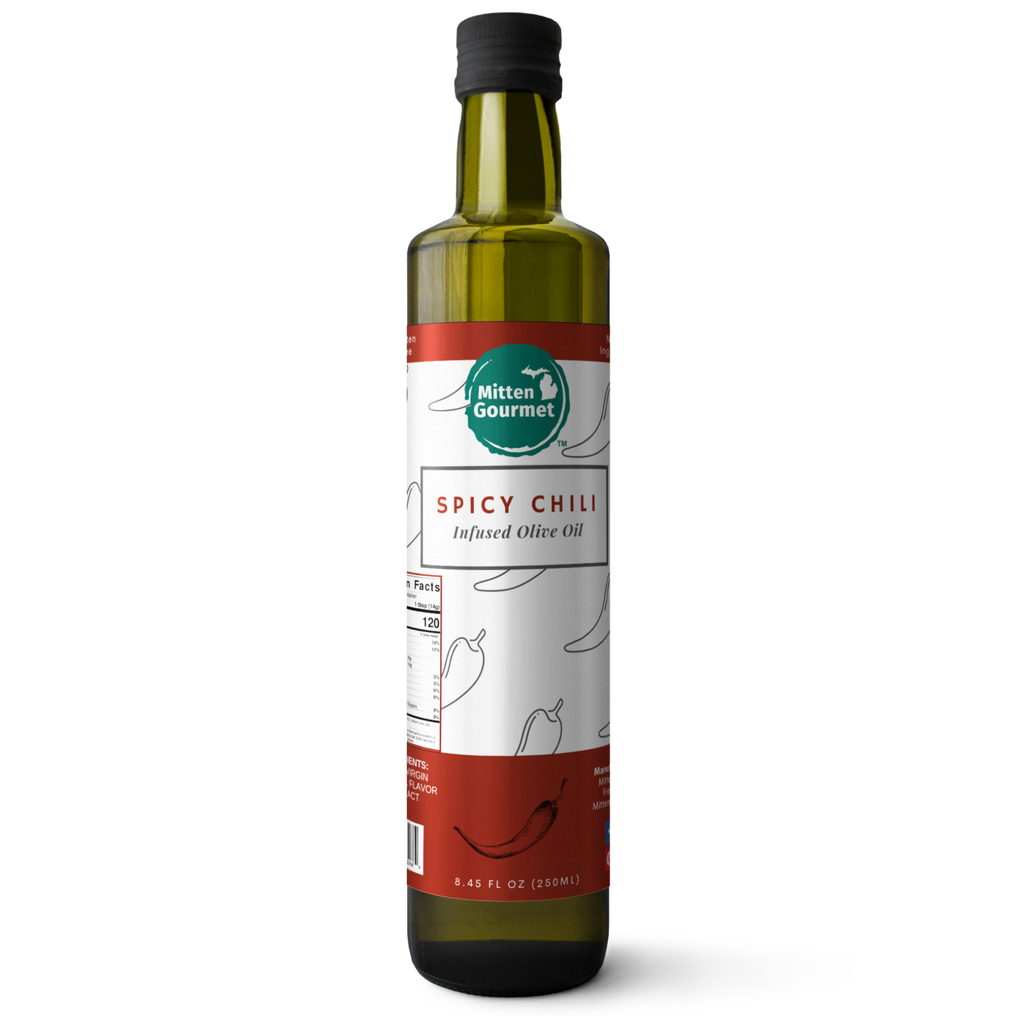 Spicy Chili Infused Olive Oil - Case of 6 ($11.99ea)